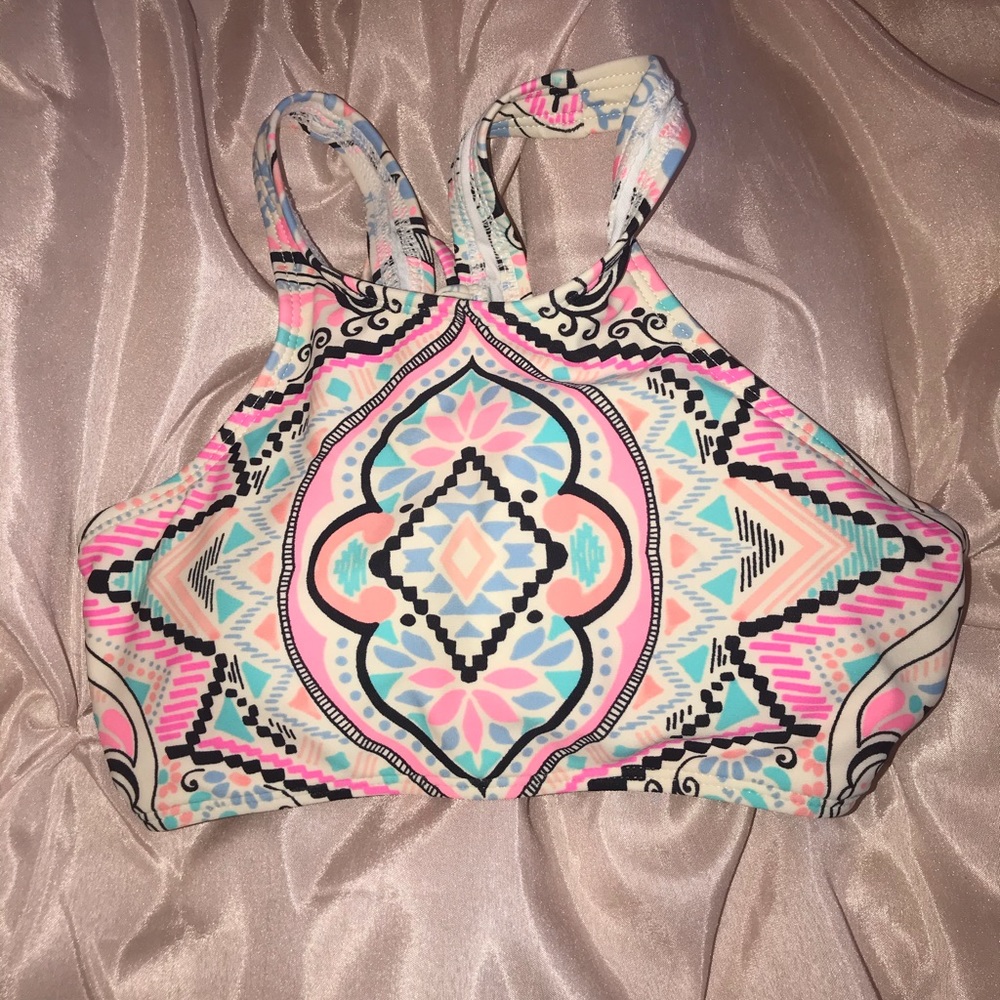 Target bright color halter swim top